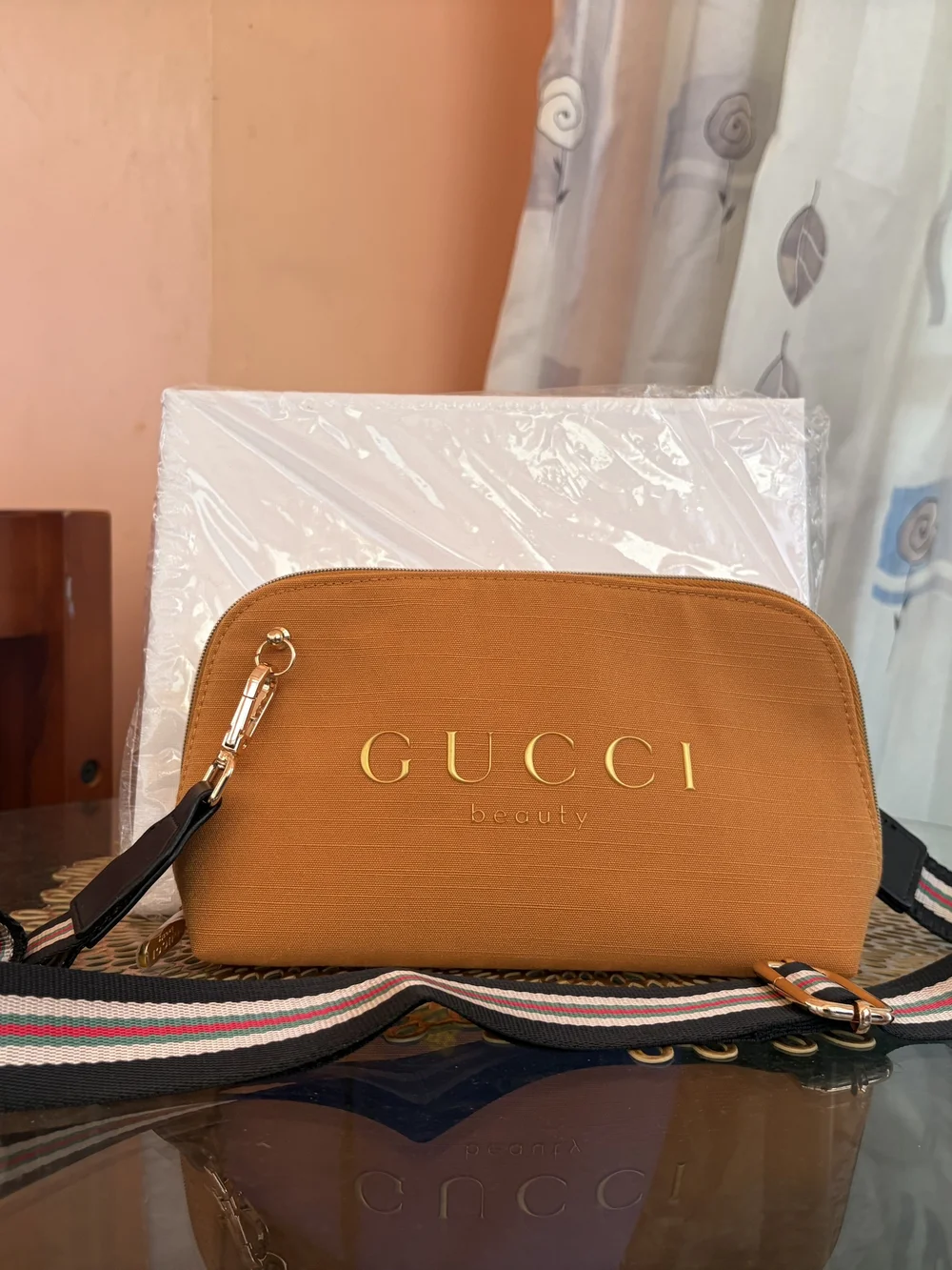 GUCCI Beauty Orange Cosmetic Pouch